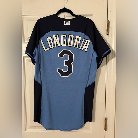 Majestic Authentic Tampa Bay Rays Longoria Baseball Jersey Size 40 - Picture 5 of 9